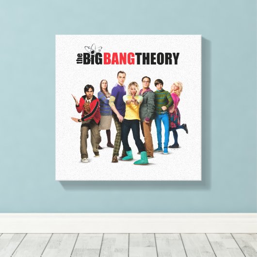 De Big Bang Theory Karakters Canvas Afdruk (Insitu (Houten vloer))