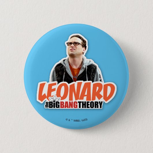De Big Bang Theory | Leonard Ronde Button 5,7 Cm (Voorkant)