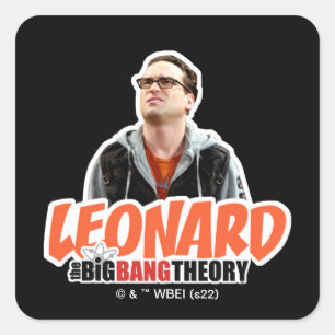 De Big Bang Theory   Leonard Vierkante Sticker