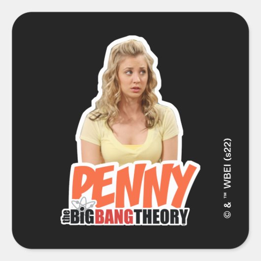 De Big Bang Theory | Penny Vierkante Sticker (Voorkant)