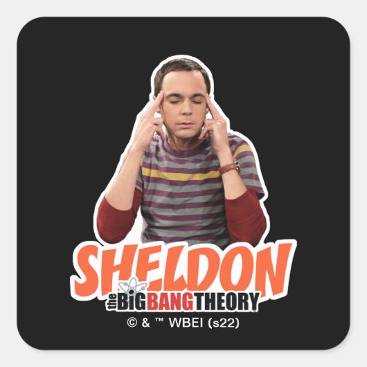 De Big Bang Theory | Sheldon Vierkante Sticker (Voorkant)