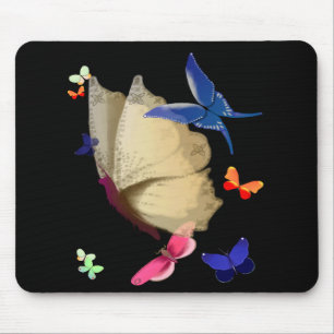 De Big Beige Butterfly Mousepad Muismat