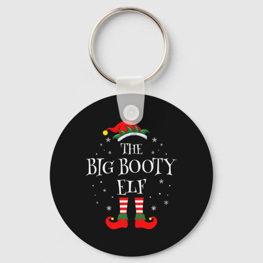 De Big Booty Elf kerstfamilie Matching Group Sleutelhanger (Voorkant)