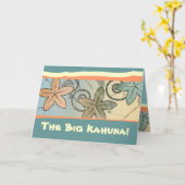 De Big Kahuna Hawaiian-Vaderdag Kaart (Gele Bloem)
