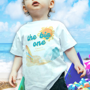 De Big One 1e verjaardag Waterverf Surfboard Wave