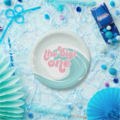 De Big One Wave Pink Beach Birthday Paper Borden Papieren Bordje (Feest)