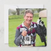 De Big Six-Oh Golf 60th Birthday Party QR Code Kaart (Achterkant)