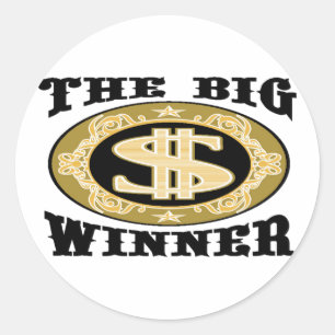 DE BIG WINNER RONDE STICKER
