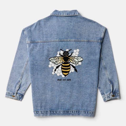 De bij denim jacket (Achterkant)