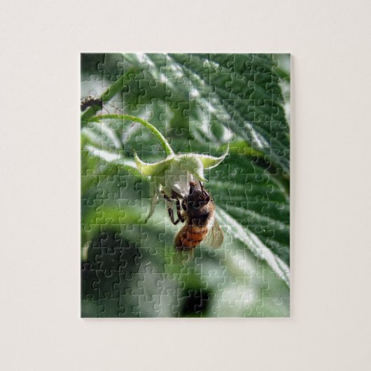 De bij op de frambozen Struik Legpuzzel (Verticaal)