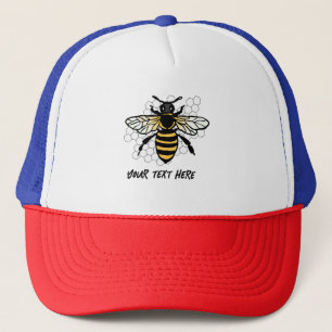 De bij trucker pet