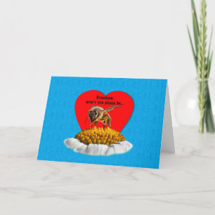De Bij Valentijn van de Honing van de kleinzoon Feestdagen Kaart