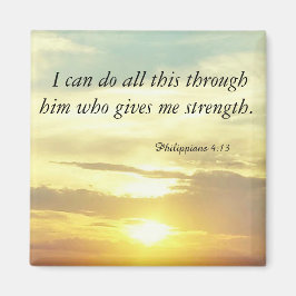 De Bijbel Filippenzen 4:13 magneet