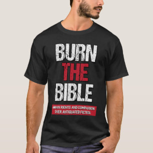 De bijbelste agnostische verklaring verbranden t-shirt