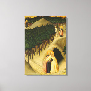 De bijeenkomst van Saint-Anthony en Saint-Paul Canvas Afdruk