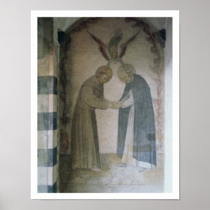 De bijeenkomst van St. Dominic en St. Francis (fre Poster