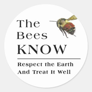 De bijen kennen ronde sticker