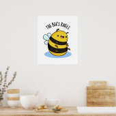 De bijen Knees Funny Bumble Bee Pun Poster (Keuken)