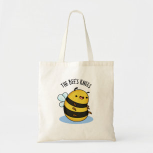De bijen Knees Funny Bumble Bee Pun Tote Bag