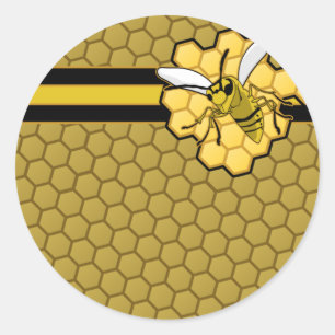 De bijen vliegen weg van Honeycomb Ronde Sticker