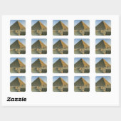 De bijna 5000 2 Pyramiden van Giza Vierkante Sticker (Vel)
