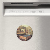 De biljartzaal bij Menil Hubert door Edgar Degas Magneet (Insitu (Vaatwasser))