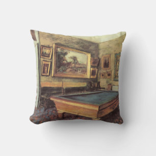 De Billiard Room in Menil Hubert van Edgar Degas Kussen