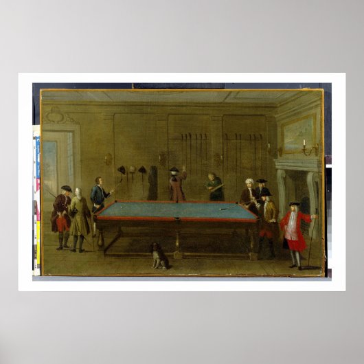 De Billiard Room (olie op doek) Poster (Voorkant)