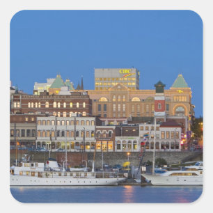 De binnenhaven in Victoria British Columbia Vierkante Sticker
