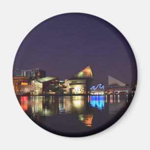 De binnenhaven van Baltimore bij nacht Magneet