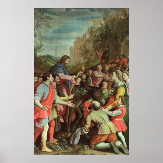 De binnenkomst van Christus in Jeruzalem Poster (Voorkant)