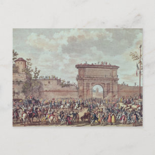 De binnenkomst van de Fransen in Milaan Briefkaart