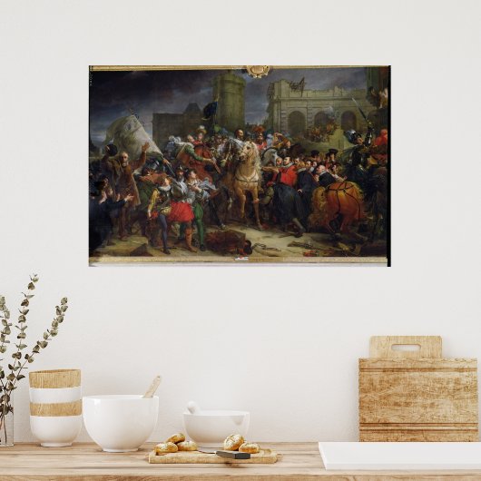 De binnenkomst van Henri IV in Parijs Poster (Keuken)