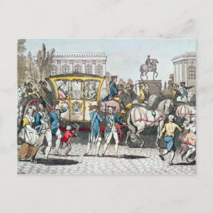 De binnenkomst van Louis XVI in Parijs Briefkaart