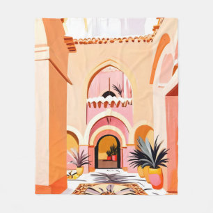 De binnenplaats fleece deken