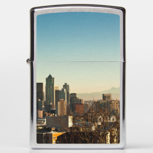 De binnenstad van Seattle skyline en Space Needle