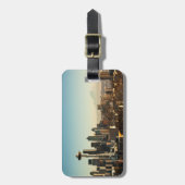 De binnenstad van Seattle skyline en Space Needle Bagagelabel (Voorkant verticaal)