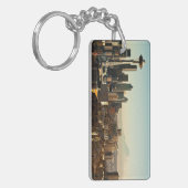 De binnenstad van Seattle skyline en Space Needle Sleutelhanger (Voorkant Links)