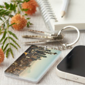 De binnenstad van Seattle skyline en Space Needle Sleutelhanger (Voorkant Rechts)