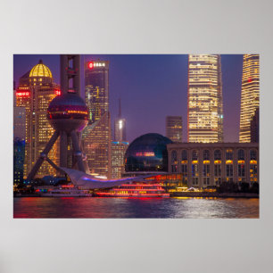 De binnenstad van shanghai, China Poster