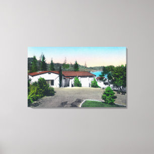 De binnenste warme minerale pruimel, Bath Canvas Afdruk