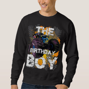 De Birthday Boy Monster Truck Matching Family Par Trui