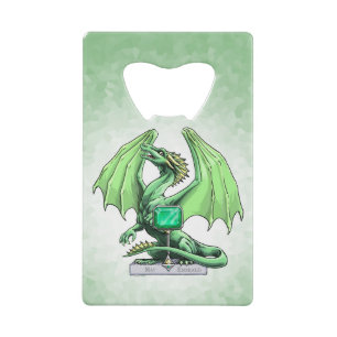 De Birthstone Dragon van mei: Emerald Kredietkaart Flessenopener