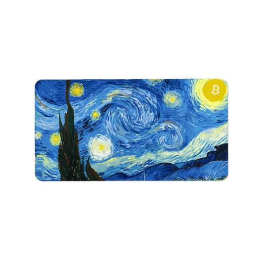 De bitcoinnacht etiket (Voorkant)