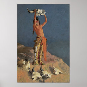 De bizons terugtoverend by Frederic Remington Poster