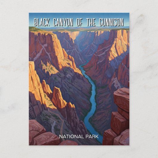 De Black Canyon van het Gunnison National Park Briefkaart (Voorkant)