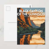 De Black Canyon van het Gunnison National Park Briefkaart (Voorkant / Achterkant)