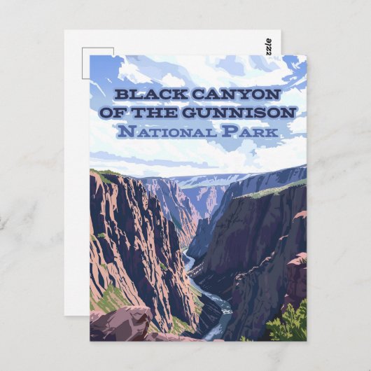 De Black Canyon van het Gunnison National Park Briefkaart (Voorkant / Achterkant)
