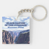 De Black Canyon van het Gunnison National Park Sleutelhanger (Achterkant)