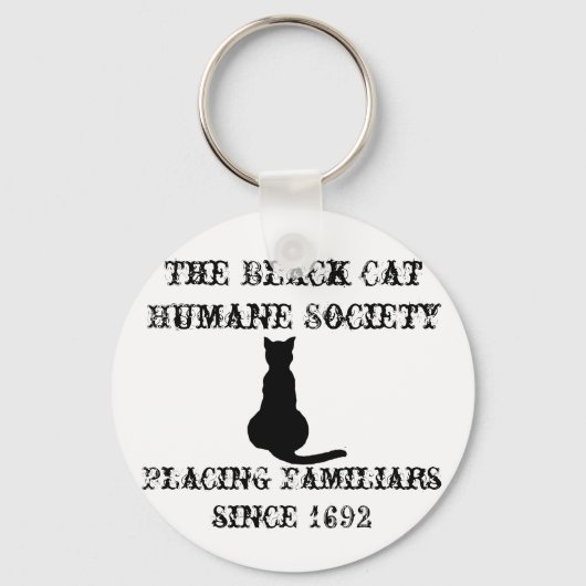 De Black Cat Humane Society Sleutelhanger (Voorkant)